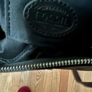 Fossil black leather crossbody